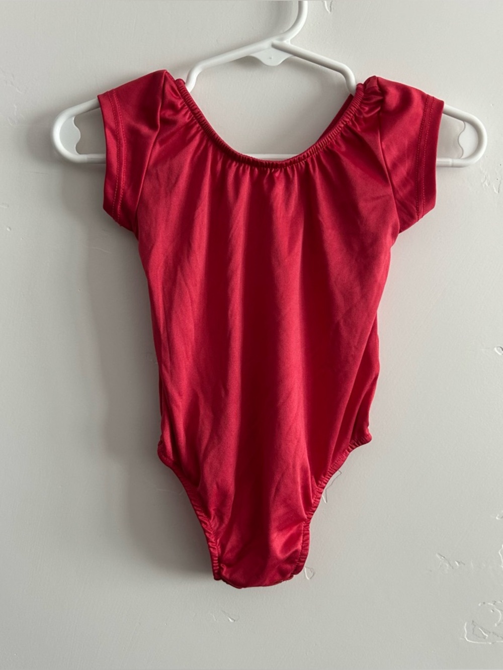 Girls Red Short Sleeve One-Piece